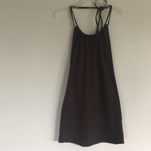 Victoria’s Secret brown double tie halter dress